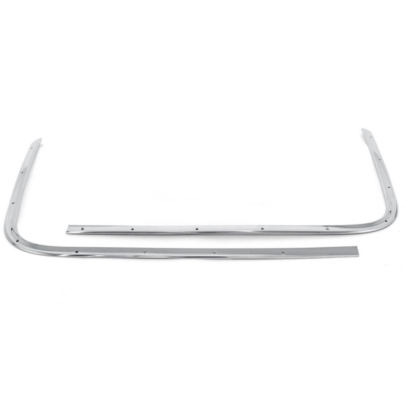 FORD MUSTANG 1967 DECAPOTABLE CABRIOLET KIT BARRES MOULURES CHROME SUR CHASSIS Convertible Top Boot Hockey Stick Molding Pair AC