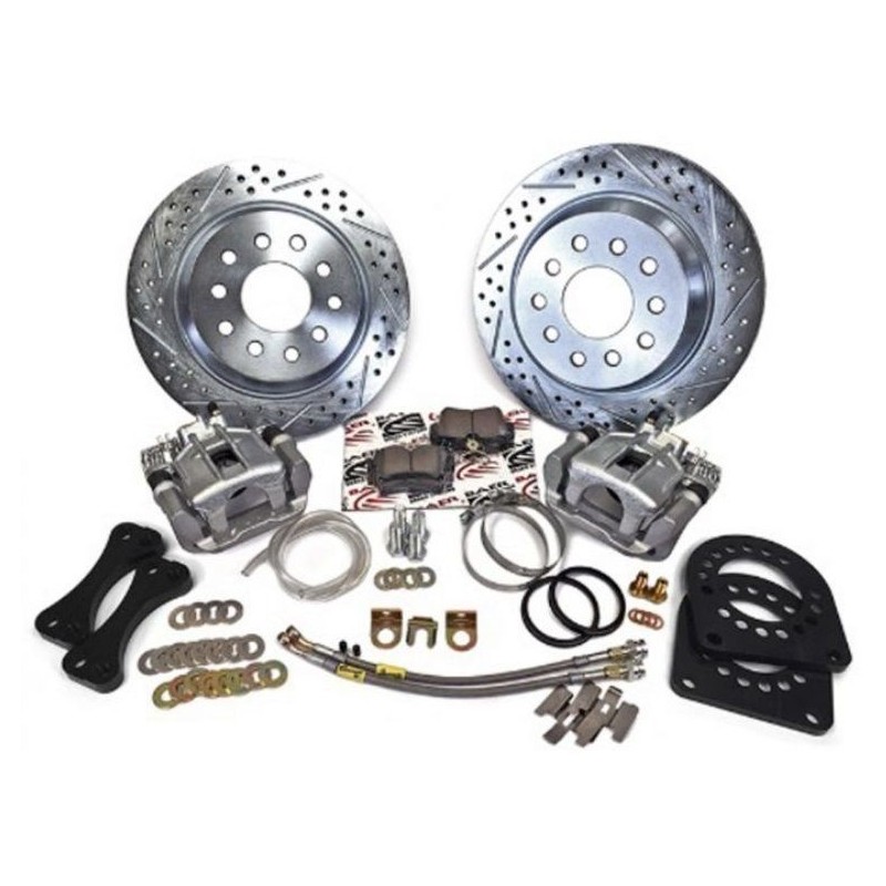 FORD MUSTANG 1965-1973 KIT DE CONVERSION FREINAGE A DISQUES ARRIERE RACING RAINURES PERCES POUR PONT 8 OU 9 POUCES Brakes Iron-S