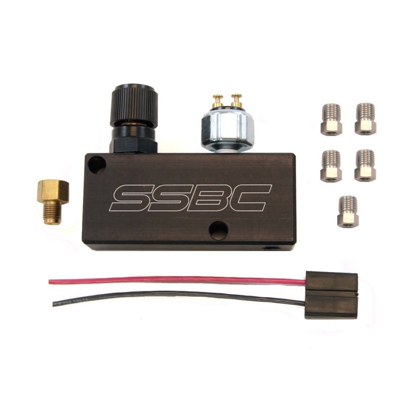 FORD MUSTANG 1964-1973 REPARTITEUR ET VANNE DE DOSAGE ET CONTACTEUR DE FREINS VERSION NOIR Proportioning valve/bk anod SSBC A073