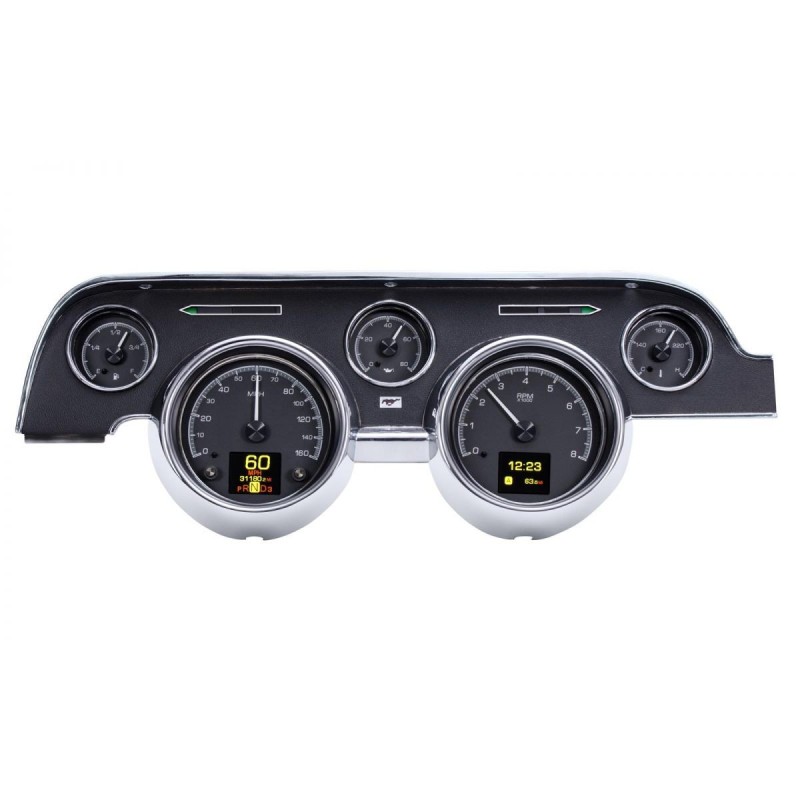 FORD MUSTANG 1967-1968 COMPTEUR DIGITALE DAKOTA - Dakota Digital HDX Direct-Fit Analog Gauge Systems DAK-HDX67FMUSK