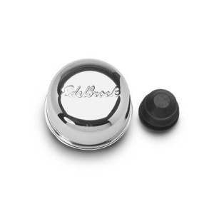 FORD MUSTANG 1964-1973 PUSH-ON BOUCHON HUILE CHROME oil caps black push on EDELBROCK 4405 (vendu a l'unité)