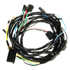 FORD MUSTANG 1966 FAISCEAU DE CABLES DE PHARES DANS COMPARTIMENT MOTEUR AVEC JAUGES healight wiring harness with gauges DANIEL C