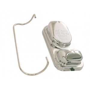 FORD MUSTANG 1967-1973 COUVERCLE CAPUCHON CHROME POUR MAITRE CYLINDRE AVEC FREINS A DISQUE AVANT Master cylinder cap chrome SCOT