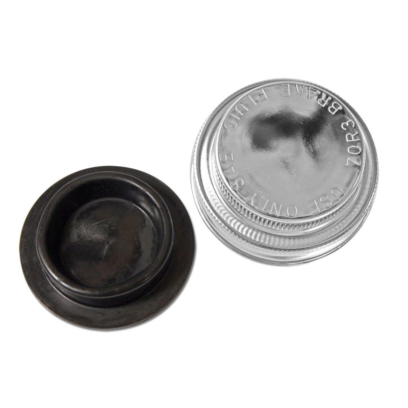 FORD MUSTANG 1964-1966 COUVERCLE CAPUCHON DE MAITRE CYLINDRE FREINAGE A TAMBOUR CHROME ALUMINIUM billet master cylinder cap drum
