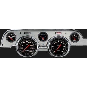 FORD MUSTANG 1967-1968 COMPTEUR ALUMINIUM FOND NOIR Velocity black Gauge Series Package Sets Gauge Sets CLASSIC INSTRUMENTS MU67