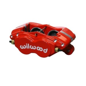 ETRIER DE FREINS A DISQUES AVANT ALUMINIUM FORGED 4 PISTONS ROUGE DYNALITE M Brake Caliper red WILWOOD 120-13551-RD (vendu a l’u