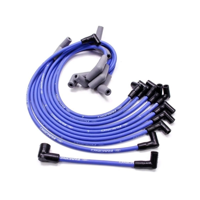 FORD MUSTANG 1964-1969 V8 302 351 W SET CABLES DE BOUGIES 9 mm BLEU POUR ALLUMEUR ELECTRONIQUE HEI sbf small block FORD PERFORMA