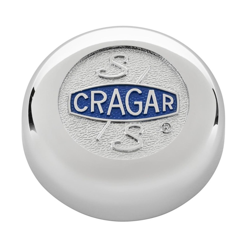 CAPUCHON CENTRAL CHROME STYLE PLAT POUR JANTES S/S SUPER SPORT Cragar Wheel Center Caps 09090 A L’UNITÉ