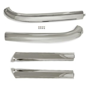 FORD MUSTANG 1964-1968 CABRIOLET SET COMPLET CONTOUR DE PARE BRISE ACIER INOXYDABLE POLI Windshield molding top and pillars set