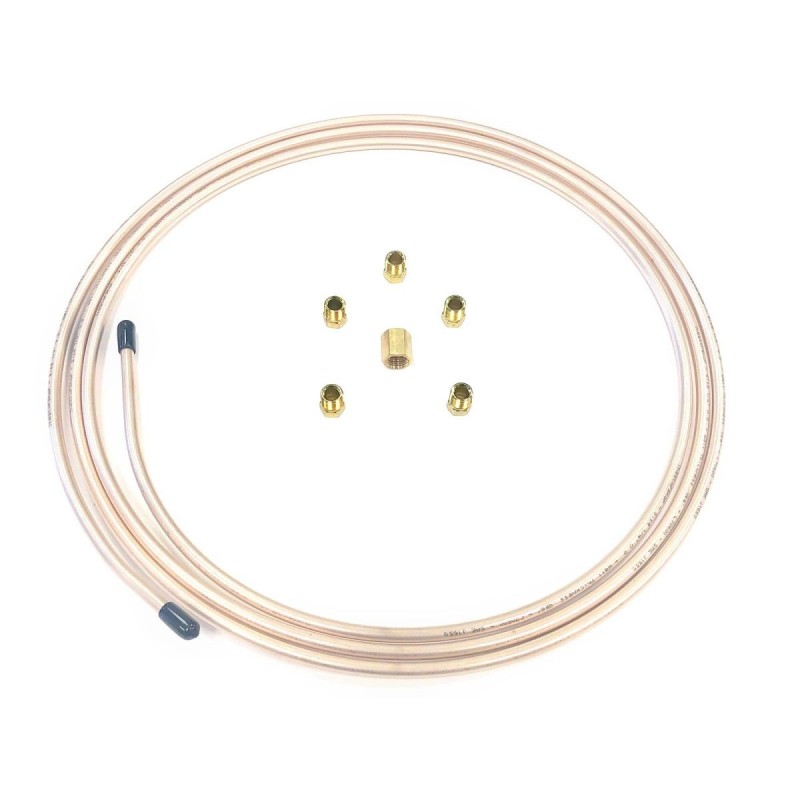KIT CONDUITE DE FREIN AVEC RACCORDS CUIVRE-NICKEL 1/4 3 MÈTRES The Stop Shop Brake Tubing Kits BL8CN10F