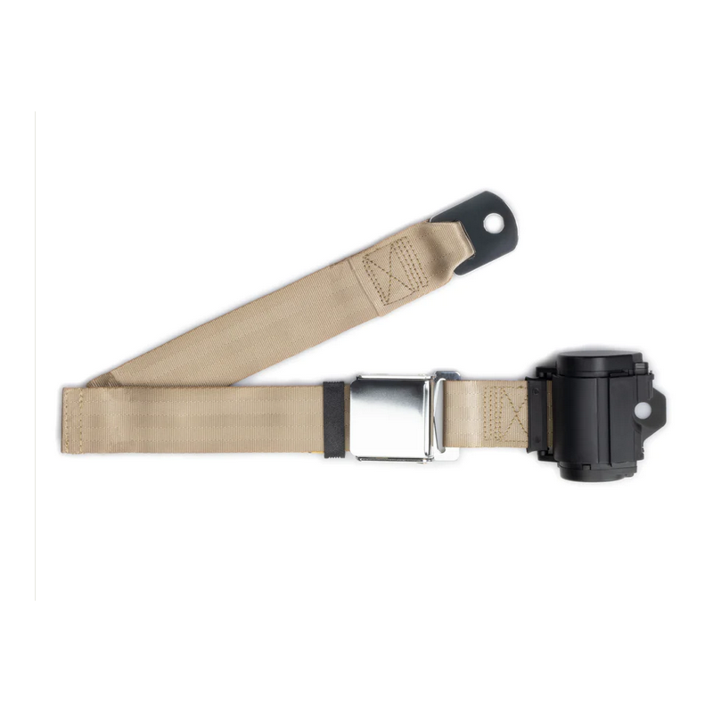 FORD MUSTANG 1964-1973 COUPE ET FASTBACK CEINTURE DE SECURITE TYPE AVIATION SABLE seat belt sand RETROBELT 259-SND