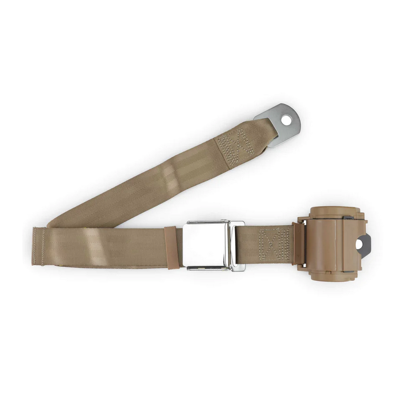 FORD MUSTANG 1964-1973 COUPE ET FASTBACK CEINTURE DE SECURITE TYPE AVIATION BRONZE seat belt tan RETROBELT 259-TAN