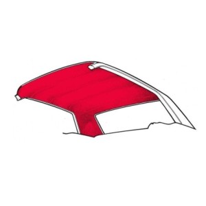 FORD MUSTANG 1964-1968 COUPE CIEL DE TOIT VINYLE ROUGE Distinctive Industries Headliners 072291H-928
