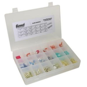 KIT D' ASSORTIMENT DE 180 BORNES DE CONNECTIONS ISOLES EN NYLON AVEC BOITE HAUTE QUALITÉ Solderless Polyolefin Terminal Kits SUM
