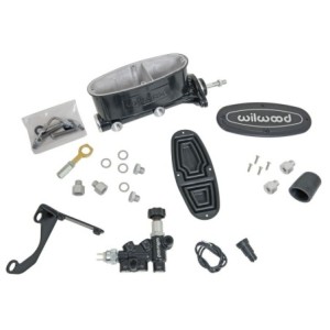 FORD MUSTANG 1965-1972 KIT MAITRE CYLINDRE WILWOOD DOUBLE BOL SANS ASSISTANCE COMPACT ALUMINIUM NOIR Wilwood Aluminum Master Cyl