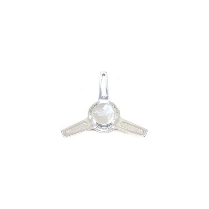 CACHE CAPS CENTRAL DE ROUE SPINER LOGO AMERICAN RACING TRIBAR Center Cap Spinner Aluminum Chrome