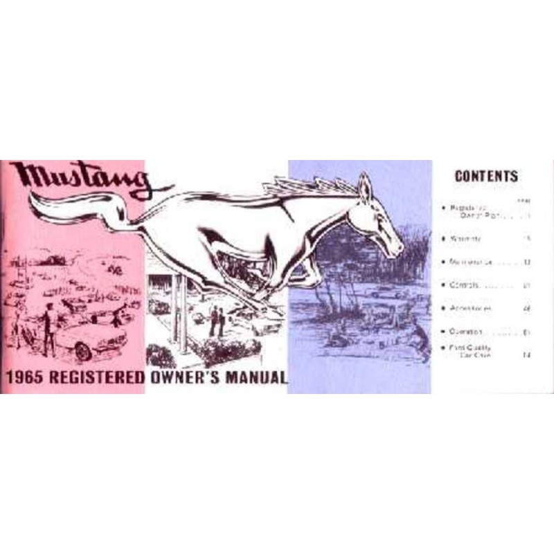 FORD MUSTANG 1964 MANUEL D UTILISATEUR DE BOITE A GANTS Bishko Factory OEM Owner's Manuals and User Guides 3867