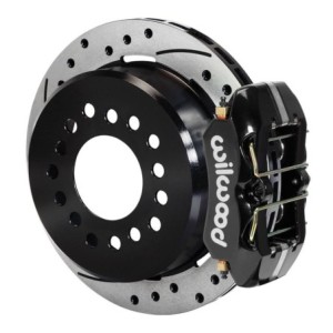FORD MUSTANG 1964-1973 KIT DE FREINS A DISQUE ARRIÈRE PERCES ET RAINURES 11 ÉTRIERS NOIR A 4 PISTONS Wilwood Forged DynaPro Low