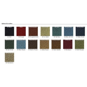 FORD MUSTANG 1964-1973 COUPE FASTBACK KIT SET DE TAPIS DE SOL TURQUOISE SANS LOGO Custom full size carpet floor mats aqua ACC 19