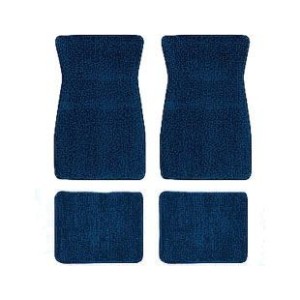 FORD MUSTANG 1964-1968 KIT SET DE TAPIS DE SOL BLEU FONCE SANS LOGO Carpet floor Mats dark blue ACC 19503230-07