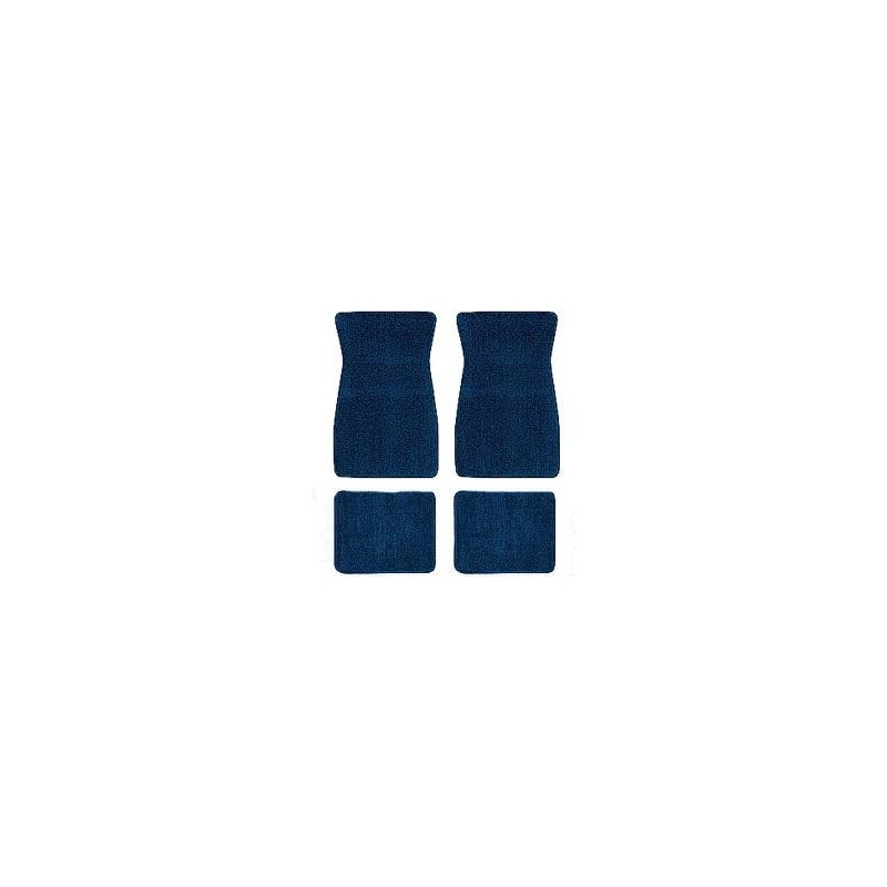 FORD MUSTANG 1964-1968 KIT SET DE TAPIS DE SOL BLEU FONCE SANS LOGO Carpet floor Mats dark blue ACC 19503230-07