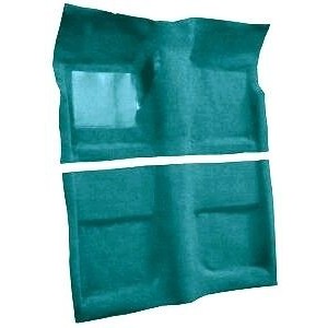 FORD MUSTANG 1965-1968 CABRIOLET KIT COMPLET DE MOQUETTE AVANT + ARRIERE BLEU TURQUOISE molded Carpet Kit Aqua 605 ACC 8115260