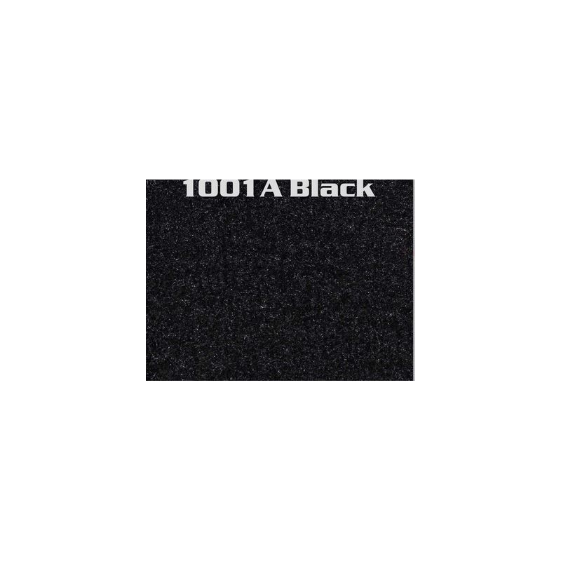 FORD MUSTANG 1964-1973 COUPE FASTBACK KIT SET DE TAPIS DE SOL noir AVEC LOGO PONEY ARGENTE Custom full size carpet floor black A