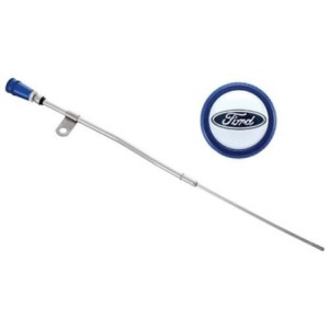 FORD MUSTANG 1964-1973 V8 289 302 351W JAUGE D HUILE BLEU TUBE CHROME Ford Performance Parts Engine Oil Dipsticks and Tubes 302