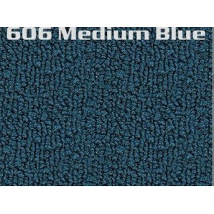 FORD MUSTANG 1965-1968 FASTBACK KIT COMPLET DE MOQUETTE AVANT + ARRIERE BLEU moyen 65-68 Molded Carpet Kit Medium Blue ACC 81172