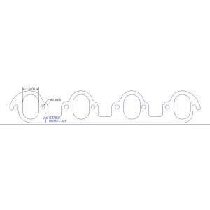FORD MUSTANG 1968-1997 V8 429 460 PAIRE DE JOINTS DE COLLECTEURS D ÉCHAPPEMENT BLINDE EN CUIVRE Flatout Gaskets Amored RCC Heade