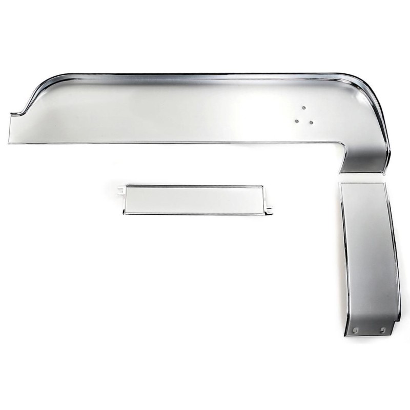 FORD MUSTANG 1967 SET DE 3 PANNEAUX FACADE DELUXE POUR TABLEAU DE BORD ALUMINIUM Deluxe dash panels with aluminium 3 pieces dash