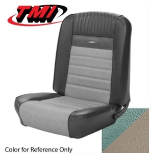 FORD MUSTANG 1964-1966 CABRIOLET SET COMPLET DE HOUSSE DE SIEGE AVANT + ARRIERE TURQUOISE/BLANC TMI Convertible Deluxe Pony Seat