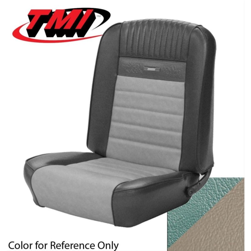 FORD MUSTANG 1964-1966 CABRIOLET SET COMPLET DE HOUSSE DE SIEGE AVANT + ARRIERE TURQUOISE/BLANC TMI Convertible Deluxe Pony Seat