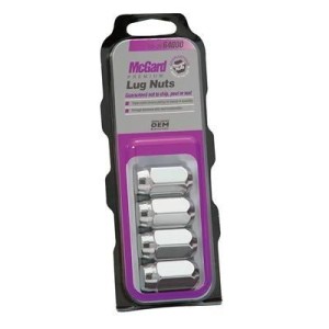 FORD MUSTANG 1964-1973 LOT DE 4 ECROUS DE ROUE EN ACIER CHROME 1/2 pouce x 20 McGard Lug Nuts 64000