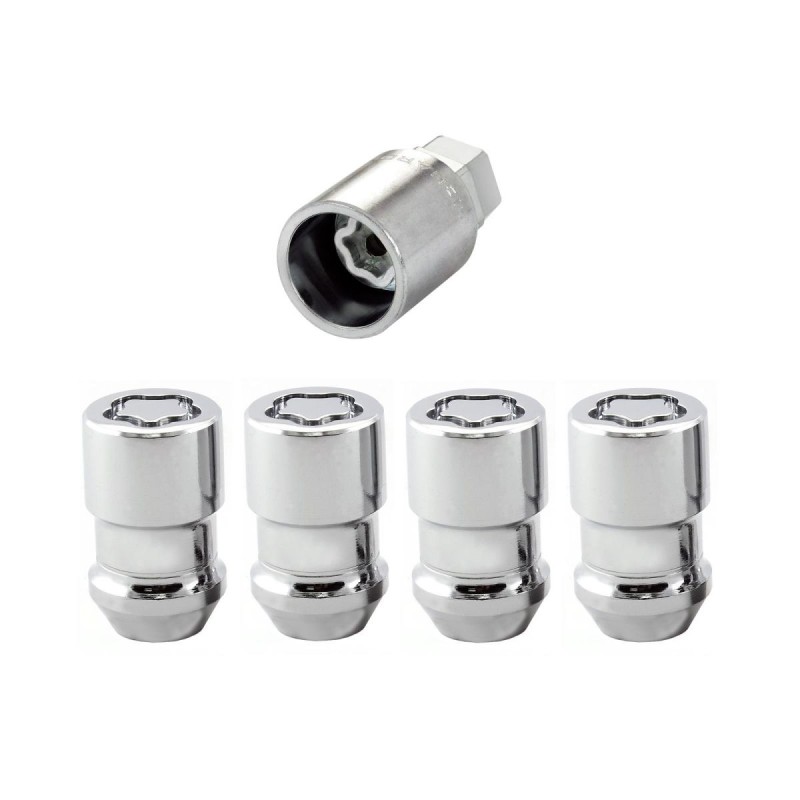FORD MUSTANG 1964-1973 KIT de 4 ANTIVOLS DE ROUE CHROME 1/2 pouce x 20 McGard Wheel Locks 24130