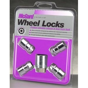 FORD MUSTANG 1964-1973 KIT de 4 ANTIVOLS DE ROUE CHROME 1/2 pouce x 20 McGard Wheel Locks 24130