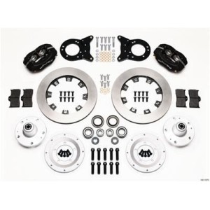 FORD MUSTANG 1965-1969 V8 KIT ETRIERS 4 PISTONS NOIR MANUELLE OU AUTOMATIQUE Forged DynaPro 6 Big Brake Front Disc black WILWOOD