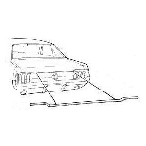 FORD MUSTANG 1967-1968 COUPE ET CABRIOLET BAGUETTE CHROME ARRIERE SUPERIEUR COFFRE + FIXATIONS Trunk Molding SCOTT DRAKE C7ZZ-65