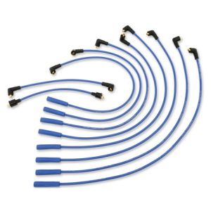 FORD MUSTANG 1964-1969 V8 289 302 351 W SET CABLES DE BOUGIES 8 mm BLEU small block TAYLOR 64652 CONNECTEUR FEMELLE TYPE ORIGINE