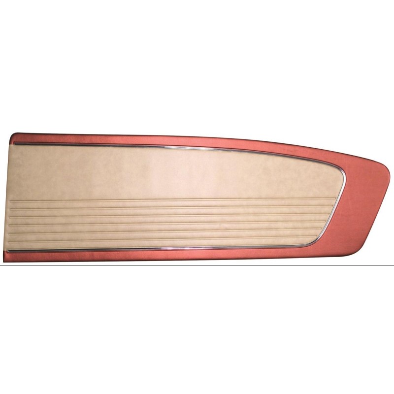 FORD MUSTANG 1966 PAIRE DE PANNEAUX DE PORTE BRAISE PARCHEMIN Distinctive Industries Two-Tone Door Panels Vinyl