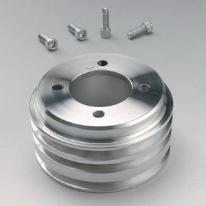 FORD MUSTANG 1965-1968 V8 302 351W POULIE DE VILEBREQUIN EN ALUMINIUM TRIPLE GORGE 4 BOULONS March Performance Crankshaft Pulley