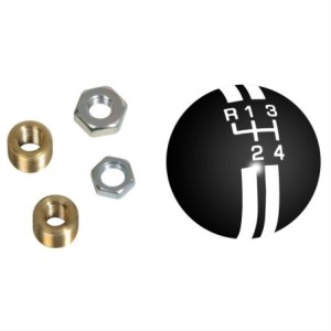 FORD MUSTANG 1964-1973 BOULE DE LEVIER DE VITESSES NOIR BANDES BLANCHES POUR 4 VITESSES Shift Knobs SUM-72417-BLK