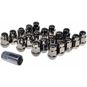 FORD MUSTANG 1964-1973 KIT 16 ÉCROUS DE ROUE + 4 ANTIVOLS DE ROUE FINITION CHROME 1/2 pouce x 20 3/4 Dorman Lug Nuts 711-235H