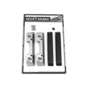 FORD MUSTANG 1964-1966 KIT DE BASE D ACCOUDOIR DE PORTE NOIR Arm rest bas and pad kit black SCOTT DRAKE KIT-INT-2-BK