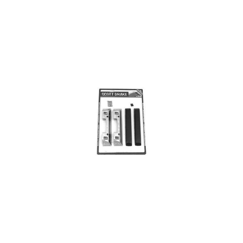 FORD MUSTANG 1964-1966 KIT DE BASE D ACCOUDOIR DE PORTE NOIR Arm rest bas and pad kit black SCOTT DRAKE KIT-INT-2-BK