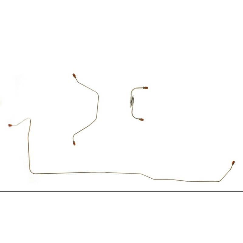 FORD MUSTANG 1966 SET DE TUBES DE FREINS AVANT EN INOX POUR TAMBOUR SANS ASSISTANCE The Right Stuff Brake Line Sets ZKT6601S