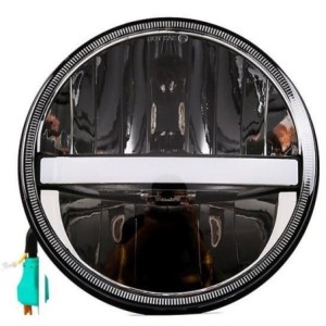 FORD MUSTANG 1964-1973 SAUF 1969 OPTIQUE CONVERSION H4 ET HALO LED 7 POUCES Haizer LED Headlights (vendu à l'unité)