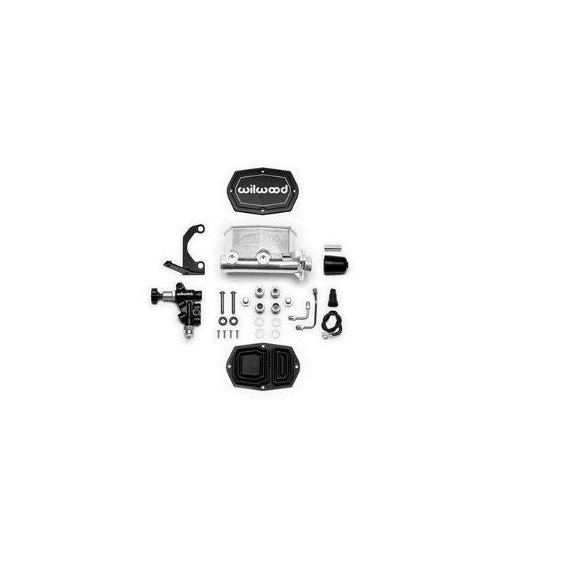 FORD MUSTANG 1964-1973 KIT MAITRE CYLINDRE DE FREINS COMPACT EN ALUMINIUM AVEC RÉPARTITEUR ET VANNE DE DOSAGE DE FREINAGE FINITI