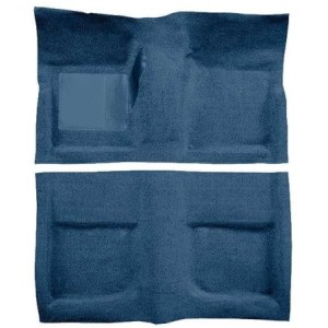 FORD MUSTANG 1964-1968 CABRIOLET KIT COMPLET DE MOQUETTE AVANT + ARRIERE BLEU OER Authorized Molded Carpet Kits with Mass Backin