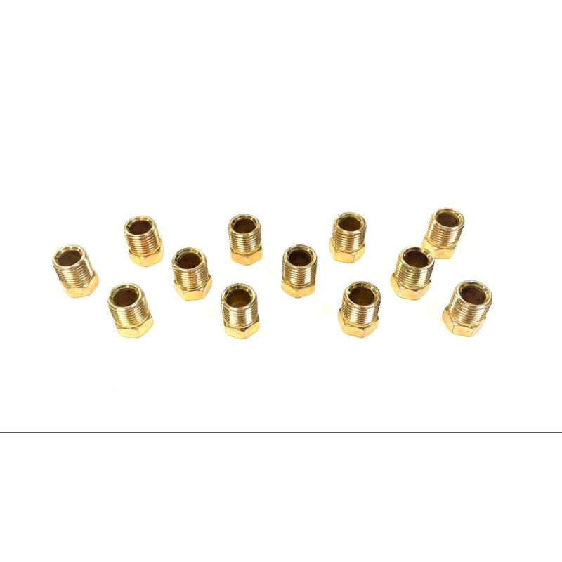 LOT DE 12 RACCORDS ÉVASÉS INVERSES DE FREINAGE 3/8-24 POUR DURITE EN 3/16 The Stop Shop Brake Fittings FK11
